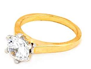 American Diamond Gold Plated Ring7