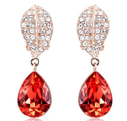 Red Diamond Earrings