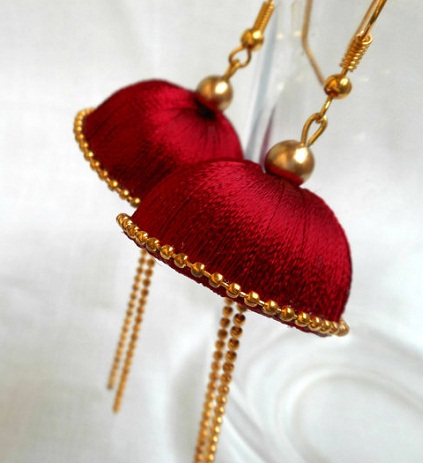 Red Thread Earrings