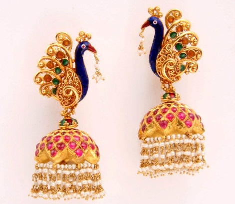 temple-jewelry-jhumka-awesome-peacock-jhumkas-3