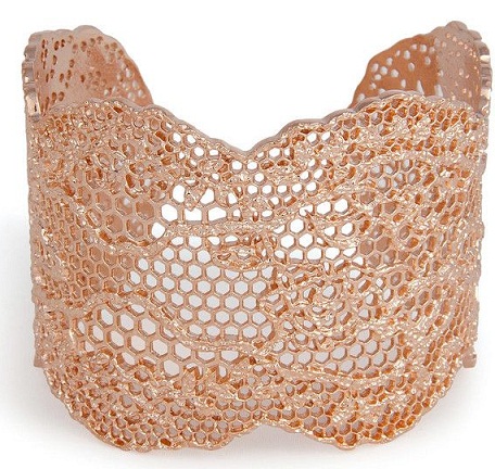 Lace work Rose Gold Bangle