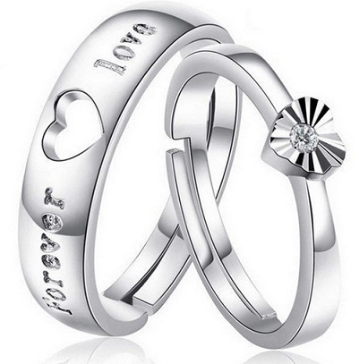 Couple Engagement Ring Set