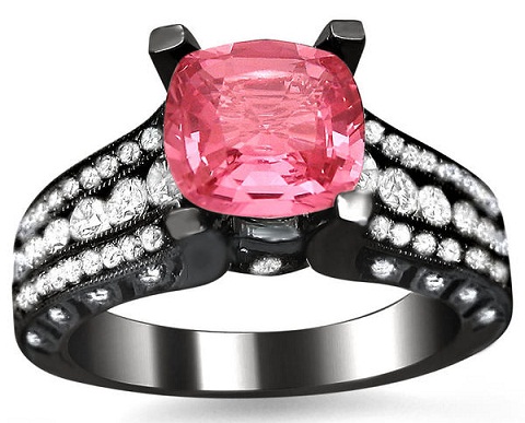 Black Gold with Pink Diamond