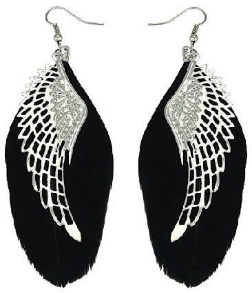 the black feather danglers