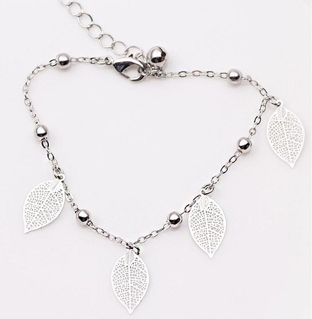 Simple Leaf Anklets for Girls