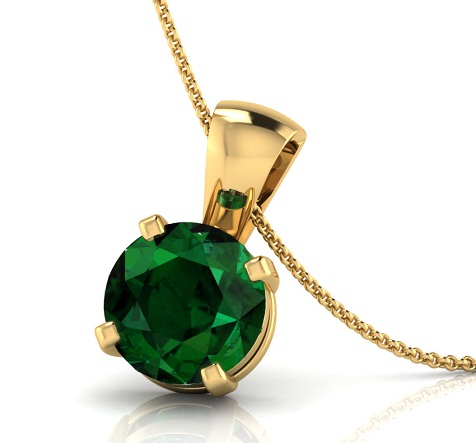 Petite emerald pendants