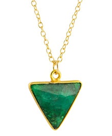 Geometric emerald pendant