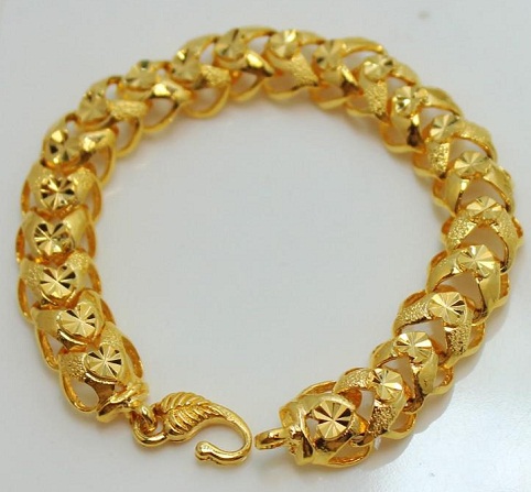 Broad Gold Platted Bracelet