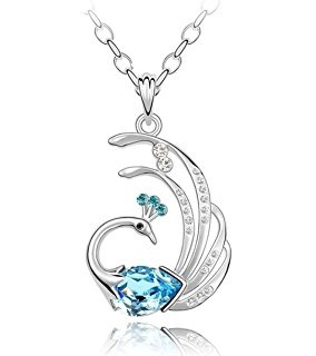 Platinum Peacock Locket