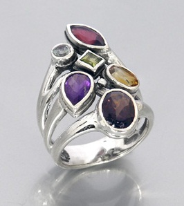 silver stone rings