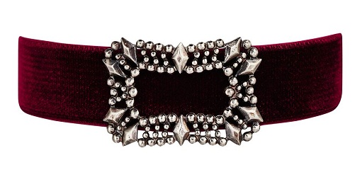 Buckle velvet choker