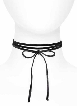 Wrap velvet choker