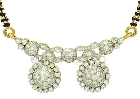 Diamond Studded Vati MAngalsutra