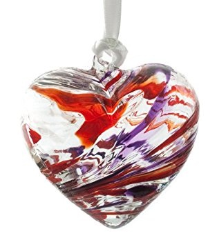 Heart shaped January birthstone pendant