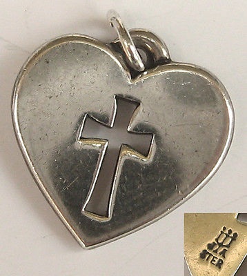 Cross let Heart Pendant