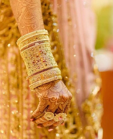 Bridal Bangle Sets in Gold