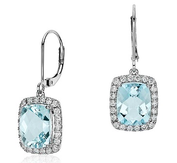 White sapphire earrings