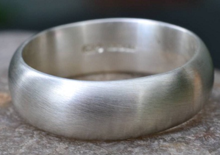 Simple Handmade Silver Wedding Ring