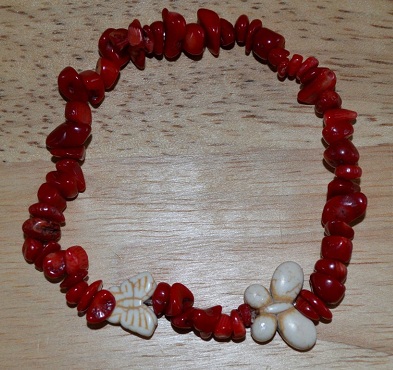 Handmade Red Boho Anklets for Girls