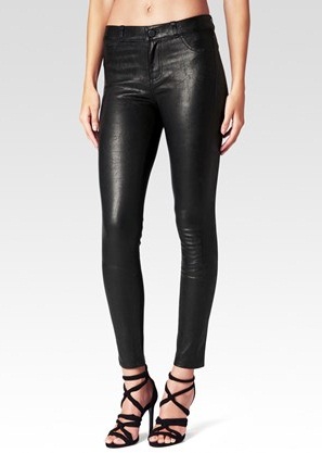 Ankle Length Leather Jeans