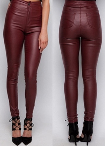 Plus Size Leather Jean