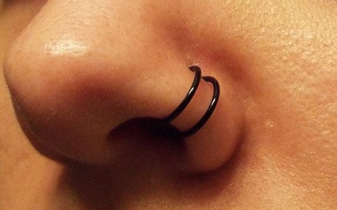 Two Layer Black Nose Ring