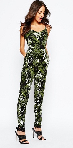 Green Printed Jumpsuit