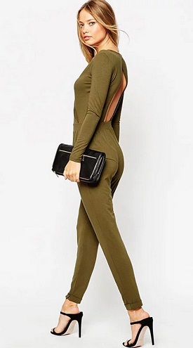 Green Backless Jumpsuit