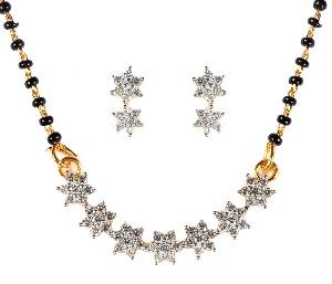 american diamond mangalsutra