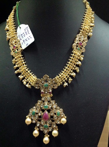 Kundan Necklace in 40 Grams