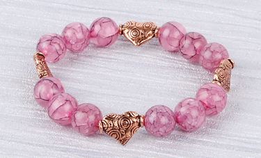 Charming heart bead bracelet