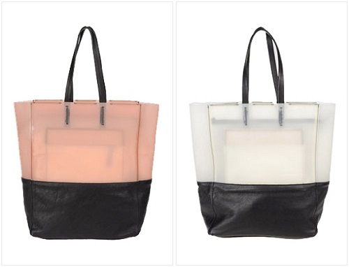 Color Block Tote Bag