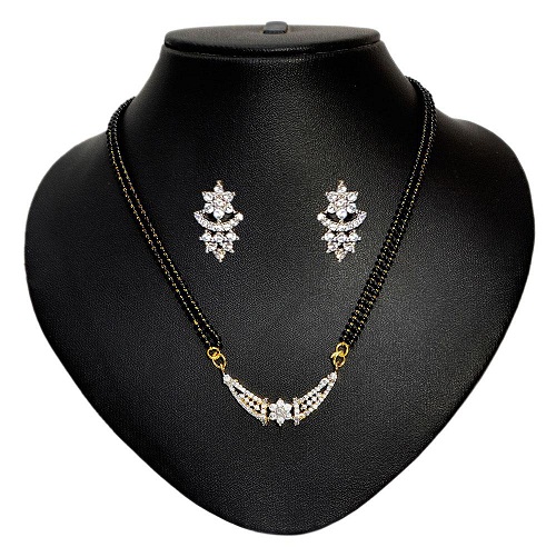 American diamond mangalsutra set