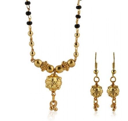 Little golden balls designed mangalsutra set