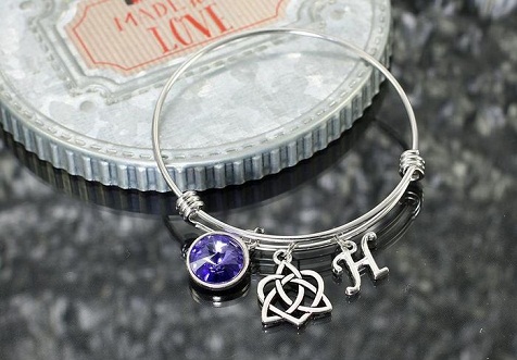 Eternity knot charm bracelet