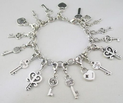 Key charm bracelet