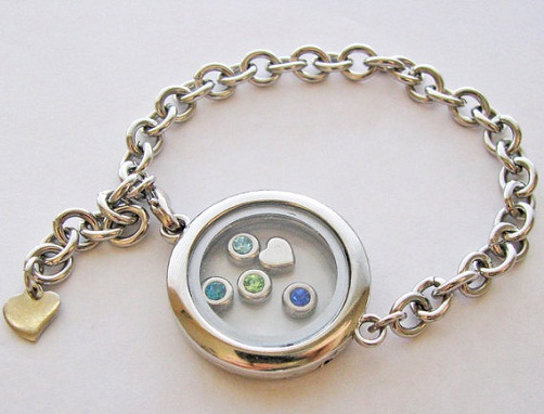 Locket charm bracelet