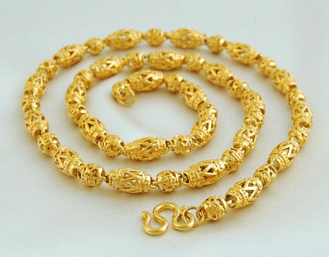 Beaded 24k Gold Chain