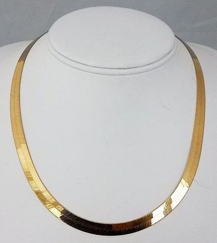 24k Gold Herringbone Chain