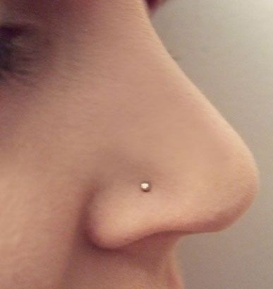 Yellow Ball Nose Ring