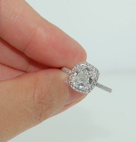 Harry Winston Cushion Cut engagement ring