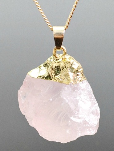 Uncut crystal pendant