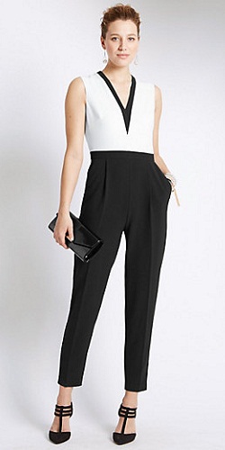 Designer V-neck Jumpsuit