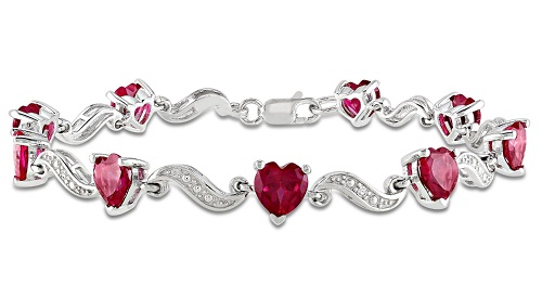 Ruby Heart Bracelet