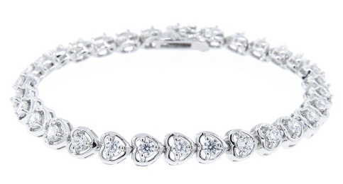 Tennis Heart Bracelet