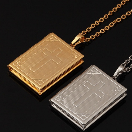 Photo Memory Cross Locket